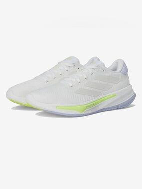 adidas White Sneakers with Neon Yellow Accent NWB